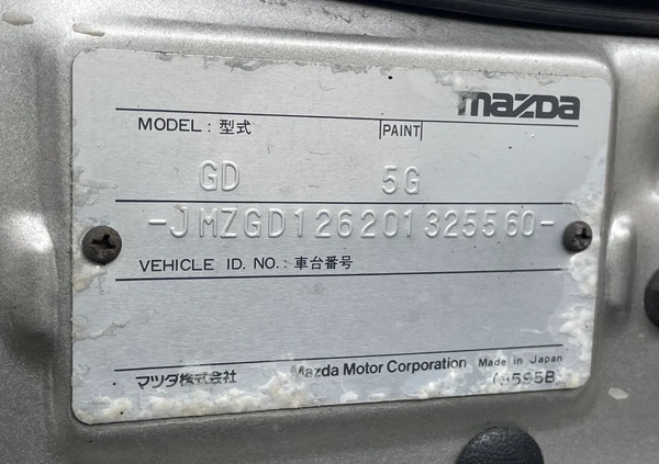 Mazda 626 cena 8900 przebieg: 273272, rok produkcji 1989 z Włocławek małe 704
